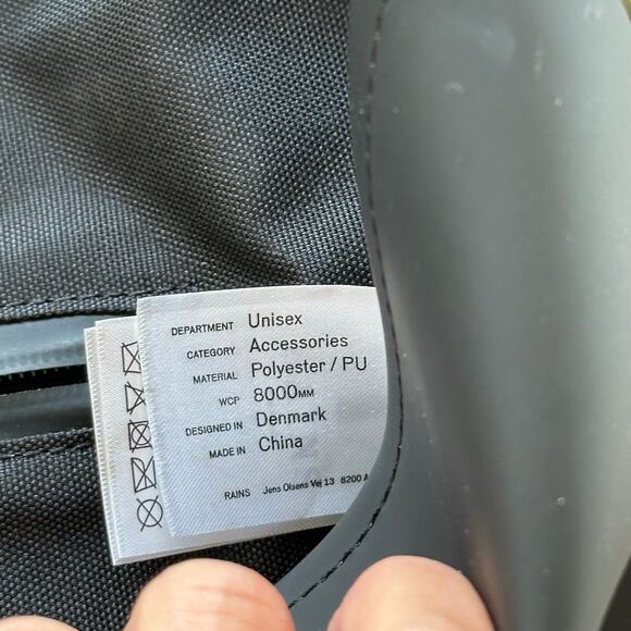 Rains MSN Men's Bag Backpack Black - Picture 6 of 8
